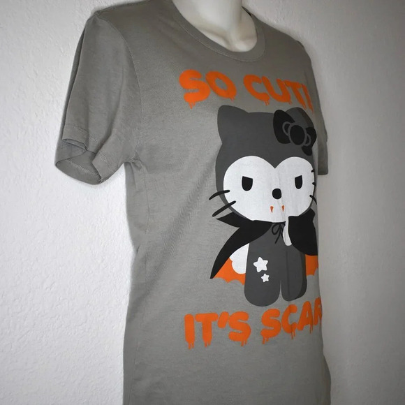 Hello Kitty Vintage Doe Graphic Tee Sz M Y2K Goth Vampire Ghoul Gorecore Sanrio - Picture 3 of 12